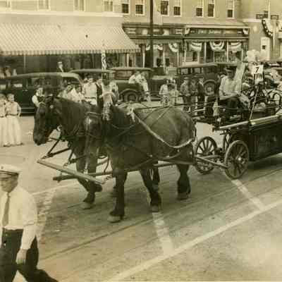 Float in a parade on Maine Street