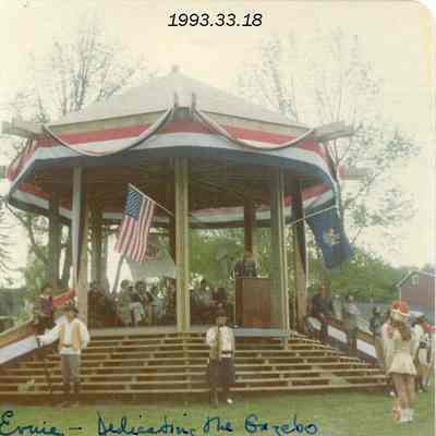 A photo of the dedication of the Gazebo.
