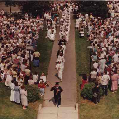 A photo view of Brunswick High School graduation. 6/15/1987.