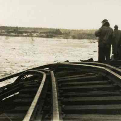 Washed out Railroad Bridge 1936 flood