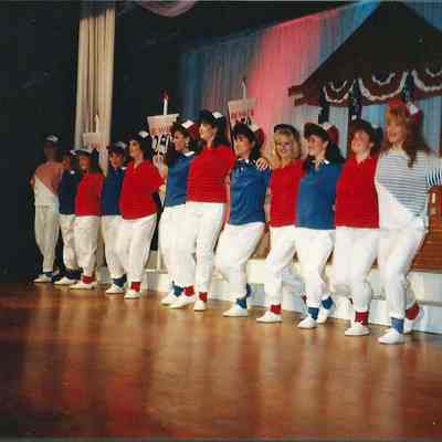 The group doing the kicks.