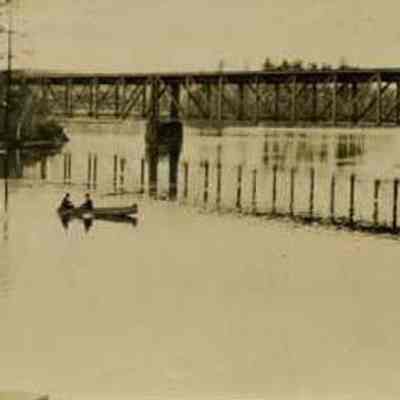 Old Railroad Trestle connecting Brunswick and Topsham