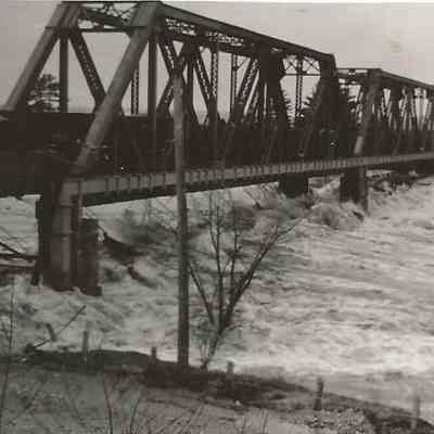 The Black Bridge During a Flood