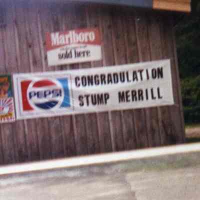 Sign on Michaud's Market