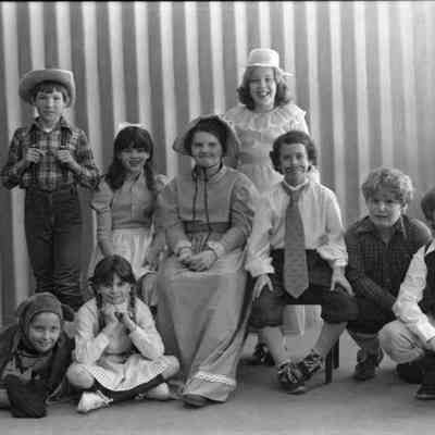 A photo view of children from the So. Harpswell school. 1/31/1984.