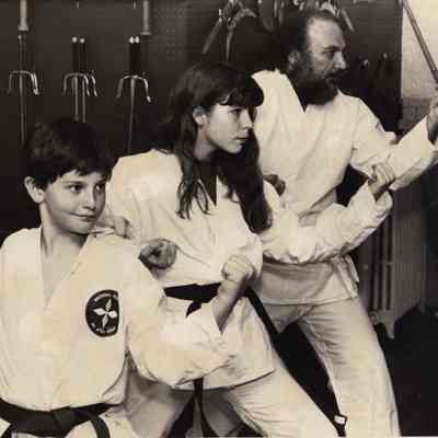 A photo view of Justin, Jessica and Jim Marchese. 5/19/1992.
