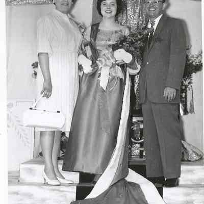 Teen Queen Micheline Paquette with Mr. & Mrs. Alcide Paquette