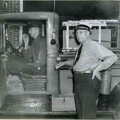 Fire Chief Harold Nickerson and John Ross