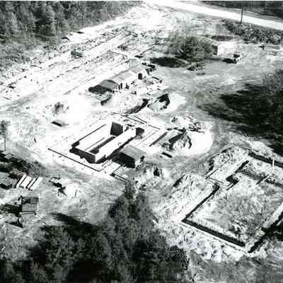Aerial View of the Construction of the Coffin School