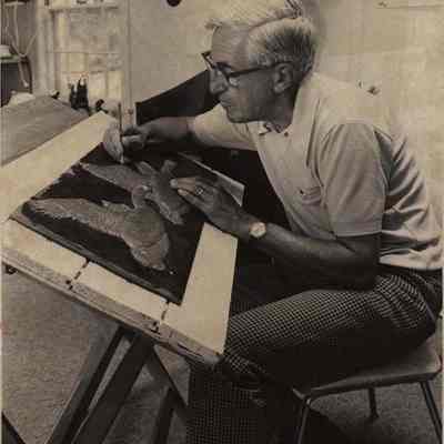 A photo view of Arnold Burchess. 8/17/1977.