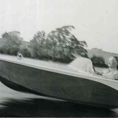 Louis Bernier in boat.