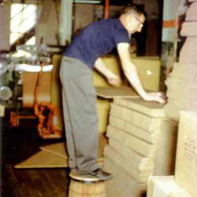 A photo of unidentified mill workers
