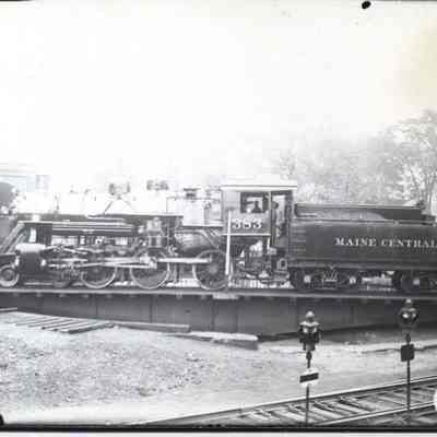 Maine Central Railroad Steam Engine No 383 on Turntable