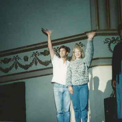 Lisa Kelly with an unknown boy.