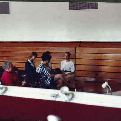 Darby Labbe waiting to go to the interview.