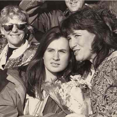 A photo view of two women. 11/11/1992.