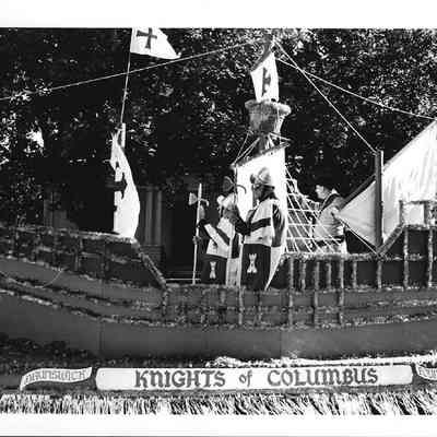 Knights of Columbus float in Brunswick's 250th Anniversary Parade