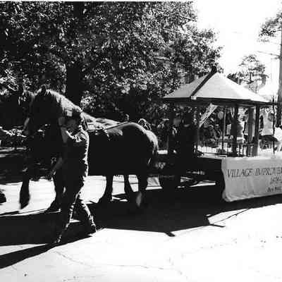 Village Improvement Association float in Brunswick's 250th Anniversary Parade