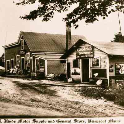 "John F. Hinds Motor Supply and General Store, Pejepscot, Maine"