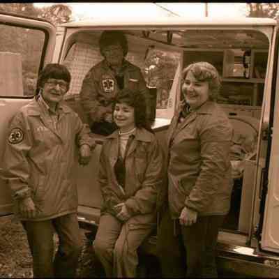 A photo view of Harpswell's ambulance crew. 7/6/1977.