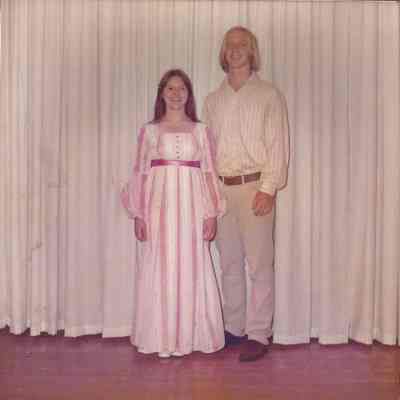 Contestant # 3 Linda Hinckley and her escort Mike Boyett at the Teen Queen Ball.
