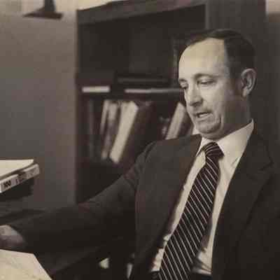 A photo view of John T. Nieburg. 2/7/1985.