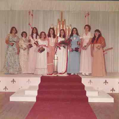 The 1975-76 Brunswick Teen Queen and her court,