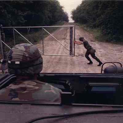 A photo view of Marines at BNAS. 6/21/1991.