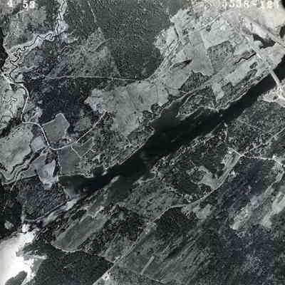 An aerial photograph of the New Meadows River. 5/4/1953.