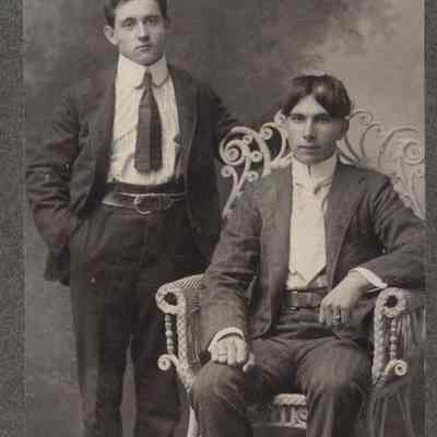 A photo of two men.