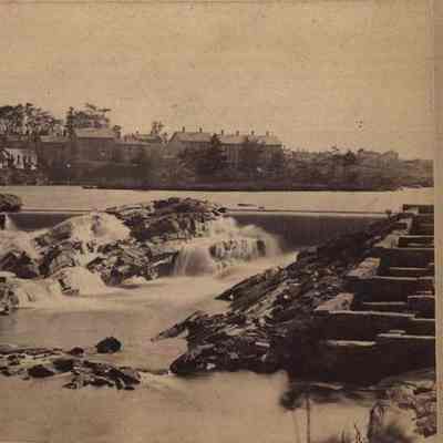 Androscoggin River and Topsham fishway.