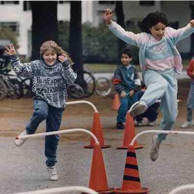 A photo view of some children at play. 10/10/1988.