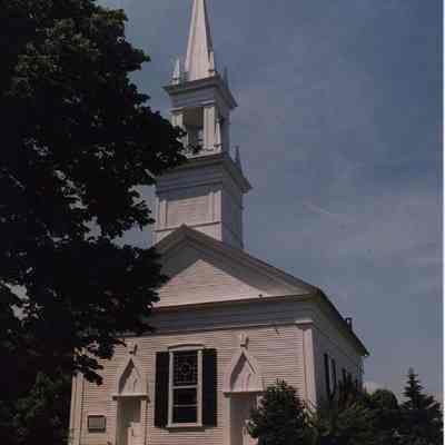 A photo view of a church. 7/6/1990.
