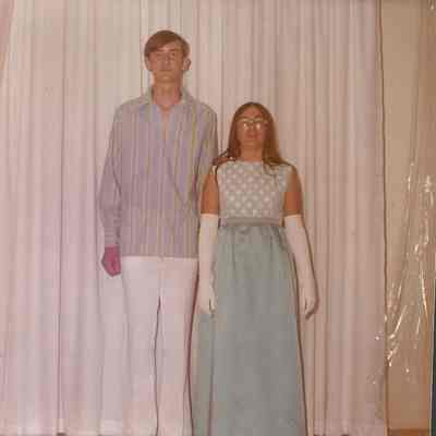Diane Racine and escort posing