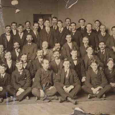 Harry Walker and employees of Framingham Box Co.