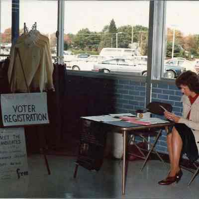 Woman Registering Voters