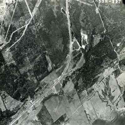 An aerial view of the out skirts of Cook's Corner. 5/4/1953.