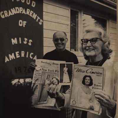 A photo view of two people who are grandparents of Miss America. 9/10/1976.