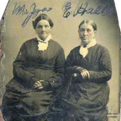A photo of Mary L. Joyce and E. Hall.