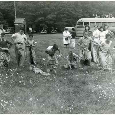 Sack Race at the Verney Mill Picnic