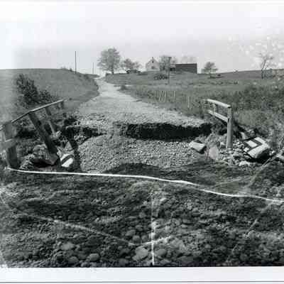 A Photograph of the Washed Out Meadow Road, Tophsam