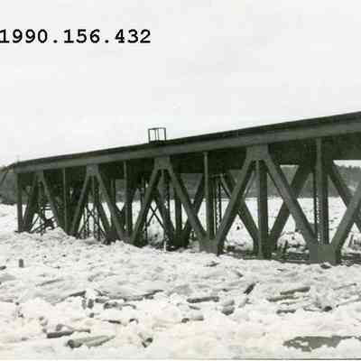 Flood of 1936 Taking out the Railroad Trestle