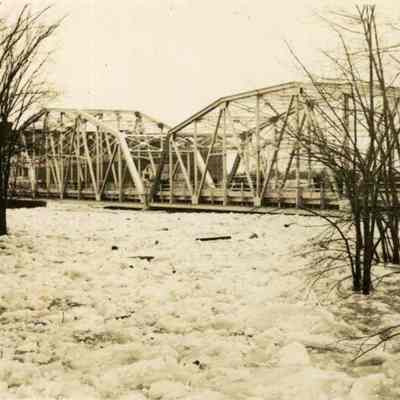 Frank J. Wood Bridge during the 1936 flood
