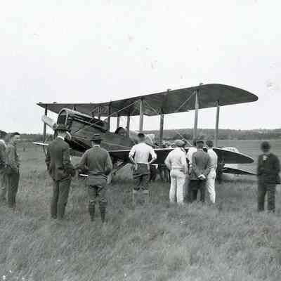 First U.S. Mail Plane Landing in Brunswick