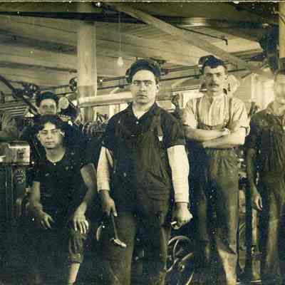 Workmen at Cabot mill.