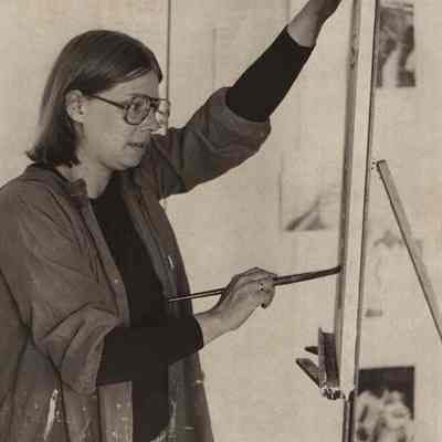 A photo view of Eva Bennett Rittmeyer painting. 7/11/1978.