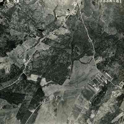 An aerial photo of the area near Dyer Corner. 5/4/1953.