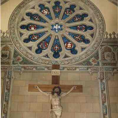 A photo view of the interior of St. John's Church. 3/24/1989.