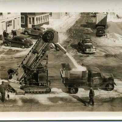Maine St. snow removal, at Mason St., Brunswick, c.1948