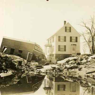 Destroyed Boucher's Diner ravaged by the 1936 flood